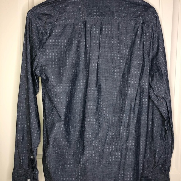 Bixby Men’s Textured Blue Print Nomad Long Sleeve Button Down Shirt Size Small - Picture 5 of 7